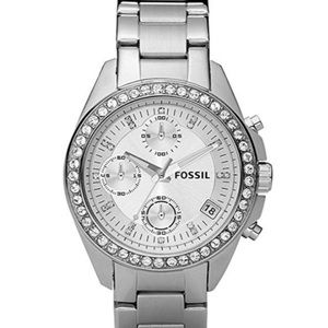 Silver Fossil Watch
